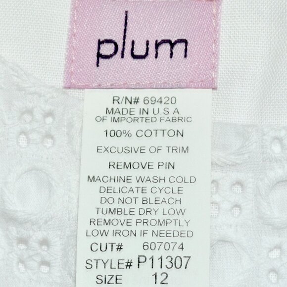 NEW Plum Pudding Sleeveless White Dress - Size 12 - Picture 7 of 10